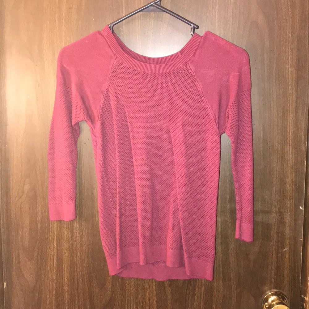 Half long sleeve mesh blouse